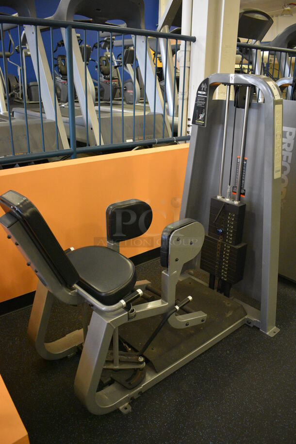 NICE! Precor Metal Commercial Floor Style Abductor Machine. BUYER MUST REMOVE. 35x55x58. (upstairs) This Unit Will Be Moved Down To The First Floor Before Pick Up Day Begins! - Image 1 of 6