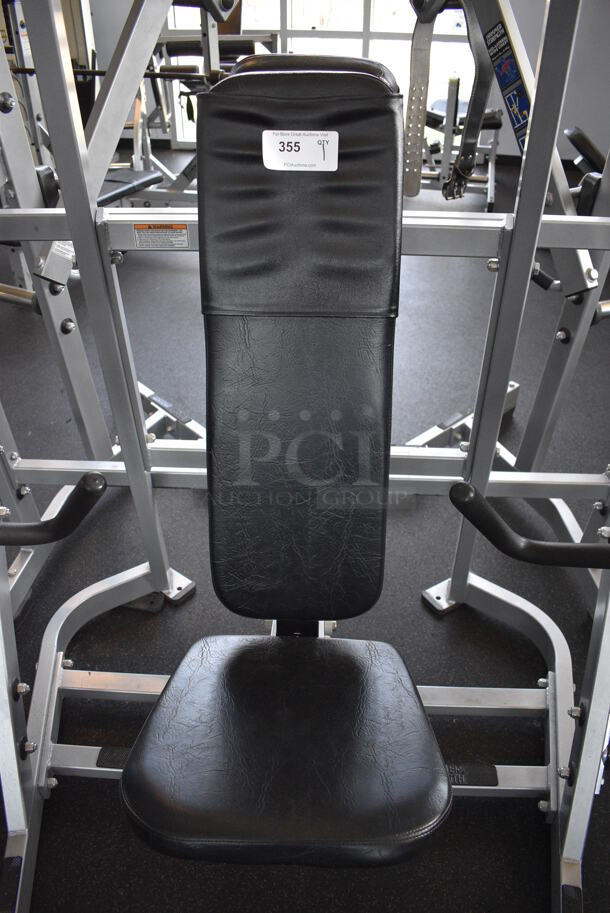 NICE! Hammer Strength Gray Metal Floor Style Iso-lateral Bench Press Machine. BUYER MUST REMOVE - Unit May Need Disassembly For Removal. 66x44x72. (weight room) - Image 7 of 9