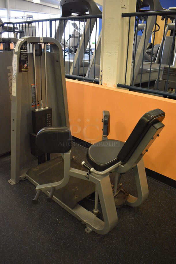 NICE! Precor Metal Commercial Floor Style Adductor Machine. BUYER MUST REMOVE. 45x55x58. (upstairs) This Unit Will Be Moved Down To The First Floor Before Pick Up Day Begins!
