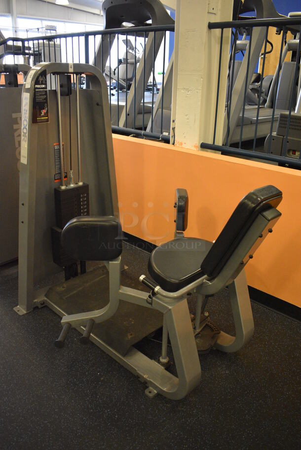 NICE! Precor Metal Commercial Floor Style Adductor Machine. BUYER MUST REMOVE. 45x55x58. (upstairs) This Unit Will Be Moved Down To The First Floor Before Pick Up Day Begins! - Image 1 of 7