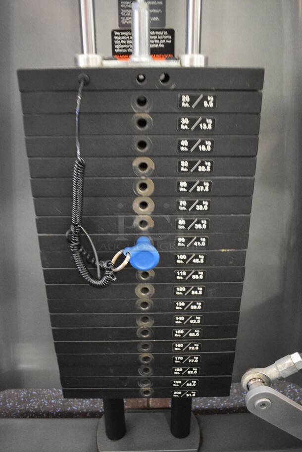 NICE! Precor Metal Commercial Floor Style Abdominal Isolator Machine. BUYER MUST REMOVE. 50x39x63. (upstairs) This Unit Will Be Moved Down To The First Floor Before Pick Up Day Begins! - Image 4 of 6