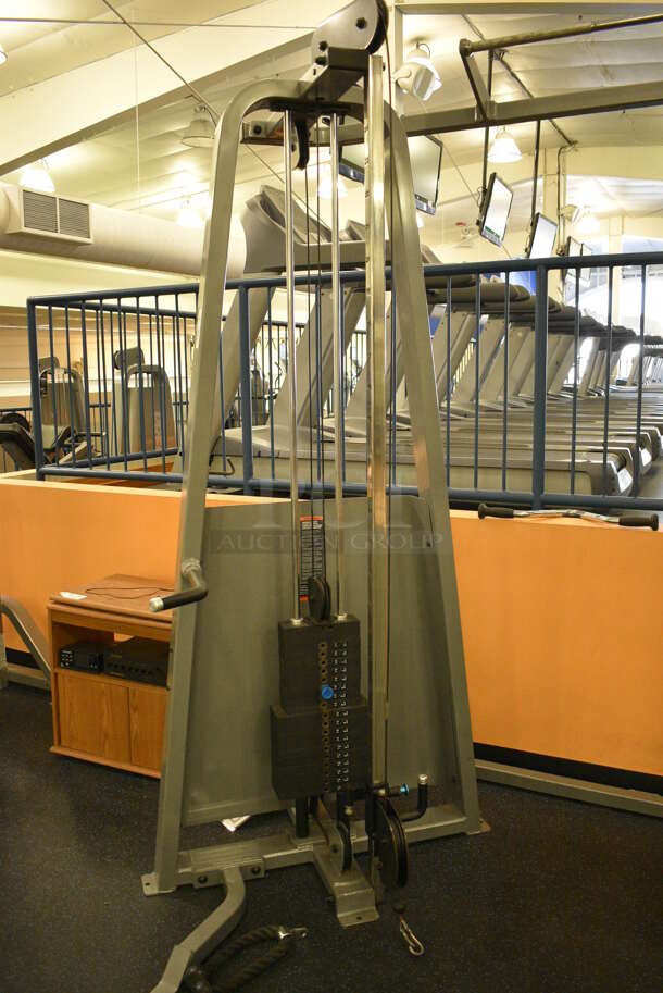 NICE! Metal Commercial Floor Style Functional Trainer Machine. BUYER MUST REMOVE - Unit May Need Disassembly For Removal. 96x60x83. (upstairs) This Unit Will Be Moved Down To The First Floor Before Pick Up Day Begins! - Image 2 of 10