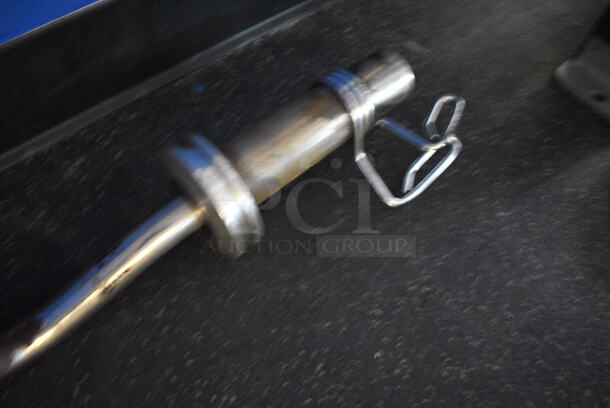 Metal Olympic Curl Bar w/ 2 Spring Collars. 52". (weight room) - Image 3 of 3