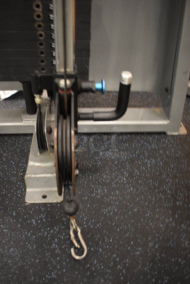 NICE! Metal Commercial Floor Style Functional Trainer Machine. BUYER MUST REMOVE - Unit May Need Disassembly For Removal. 96x60x83. (upstairs) This Unit Will Be Moved Down To The First Floor Before Pick Up Day Begins! - Image 4 of 10