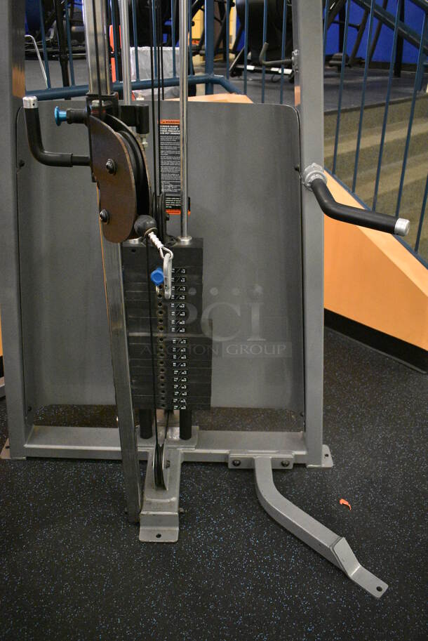 NICE! Metal Commercial Floor Style Functional Trainer Machine. BUYER MUST REMOVE - Unit May Need Disassembly For Removal. 96x60x83. (upstairs) This Unit Will Be Moved Down To The First Floor Before Pick Up Day Begins! - Image 5 of 10