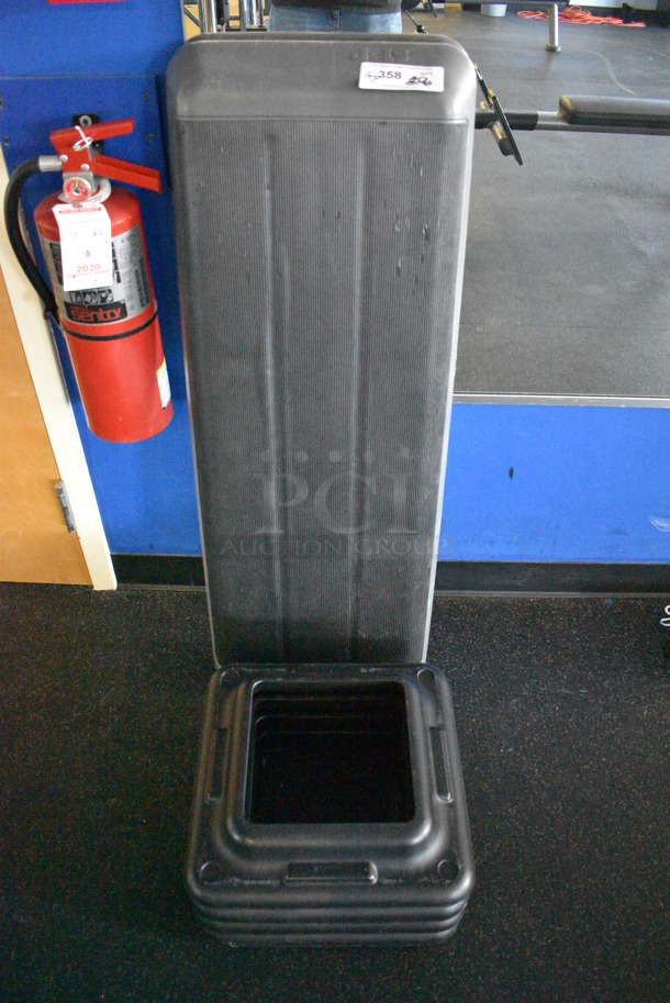 Gray and Black Aerobic Stepper Exercise Work Out Step w/ 4 Risers. 43x15x9. (weight room) - Image 2 of 3