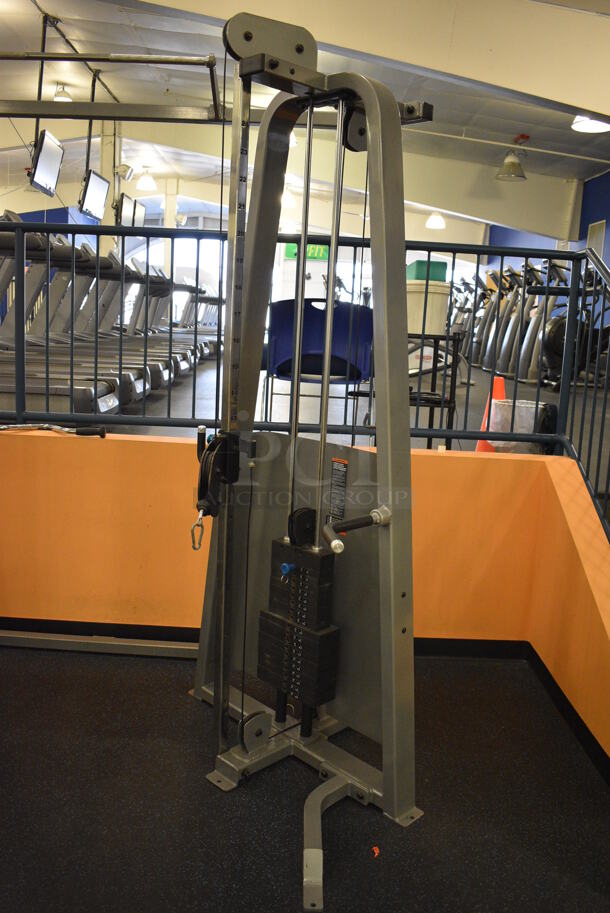 NICE! Metal Commercial Floor Style Functional Trainer Machine. BUYER MUST REMOVE - Unit May Need Disassembly For Removal. 96x60x83. (upstairs) This Unit Will Be Moved Down To The First Floor Before Pick Up Day Begins! - Image 7 of 10