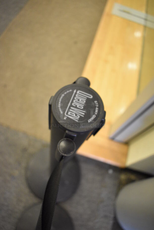 2 Queue Way Black Stanchions. 14x14x40. 2 Times Your Bid! (weight room) - Image 3 of 3