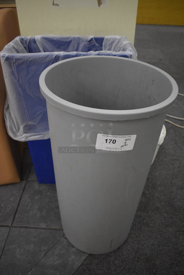 2 Various Trash Cans. 16x16x30, 20x11x30. 2 Times Your Bid! (lobby)
