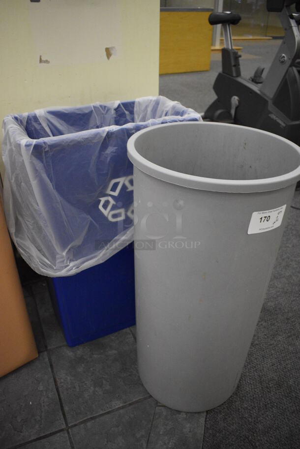 2 Various Trash Cans. 16x16x30, 20x11x30. 2 Times Your Bid! (lobby) - Image 2 of 3