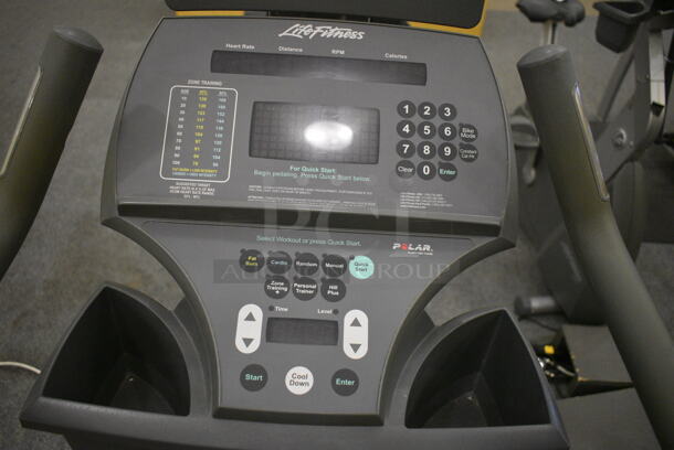 GREAT! Life Fitness Model 95ci Metal Floor Style Upright Stationary Bicycle w/ Life Fitness Monitor. BUYER MUST REMOVE. 24x50x63. Tested and Working! (lobby)
 - Image 5 of 7