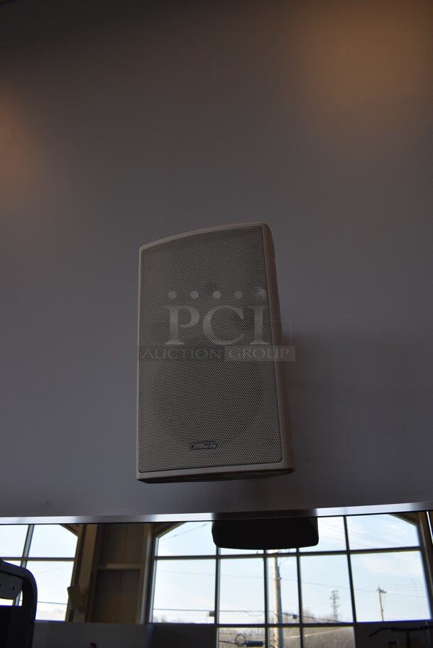 8 Community White Wall Mount Speakers. BUYER MUST REMOVE. 10.5x10.5x18. 8 Times Your Bid! (weight room) - Image 4 of 5