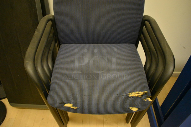 4 Blue Chairs w/ Arm Rests. 24x18x34. 4 Times Your Bid! (behind squash court - left) - Image 3 of 3