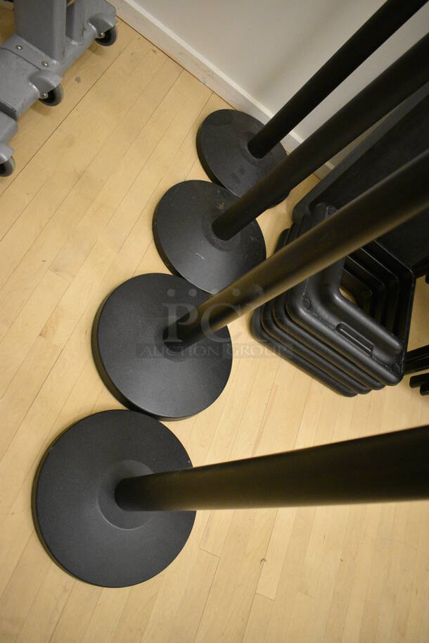 4 Queue Way Black Stanchions. 14x14x40. 4 Times Your Bid! (behind squash court - left) - Image 2 of 3