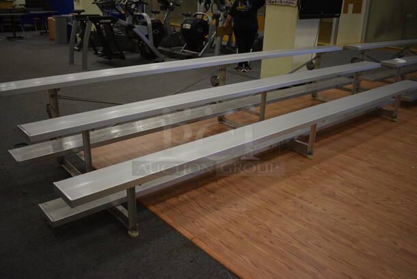 Metal 3 Tier Bleachers. 180x60x30. (lobby)
 