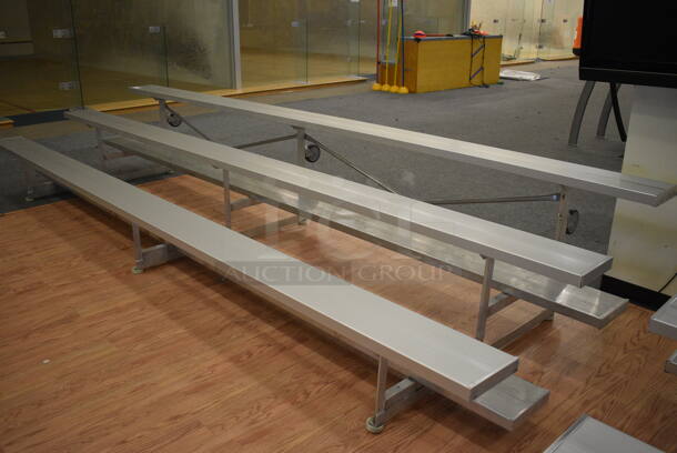 Metal 3 Tier Bleachers. 180x60x30. (lobby)
  - Image 2 of 3