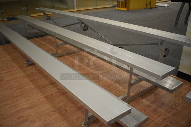 Metal 3 Tier Bleachers. 180x60x30. (lobby)
  - Image 3 of 3