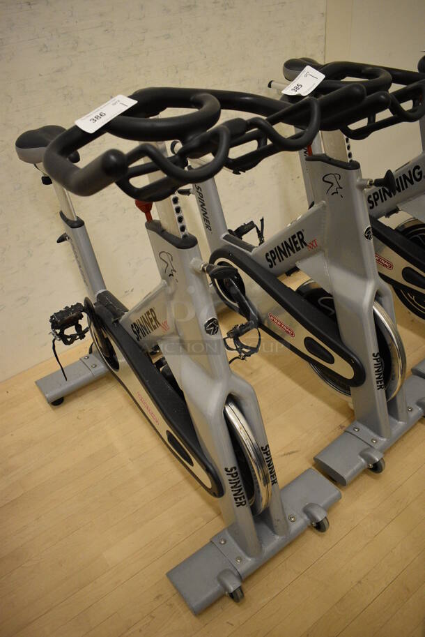 NICE! Star Trac Spinner NXT Metal Commercial Floor Style Upright Stationary Bicycle. BUYER MUST REMOVE. 21x47x45. Working Condition Is Not Known. (behind squash court - left) - Image 2 of 4