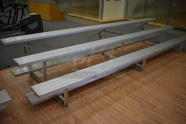 Metal 3 Tier Bleachers. 180x60x30. (lobby)
 