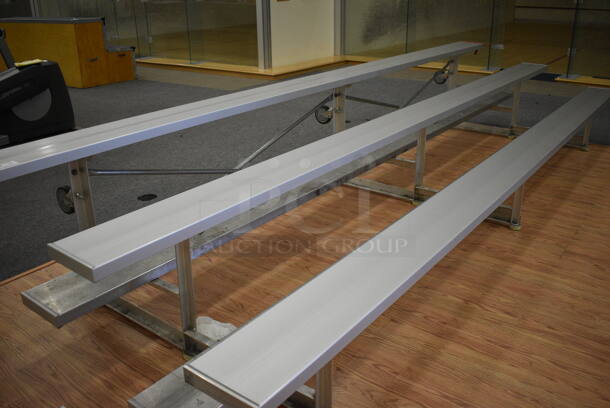 Metal 3 Tier Bleachers. 180x60x30. (lobby)
  - Image 2 of 3