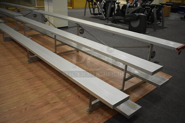 Metal 3 Tier Bleachers. 180x60x30. (lobby)
  - Image 3 of 3