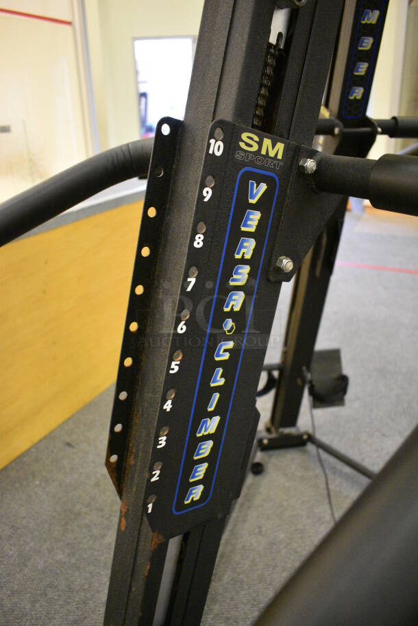SM Sport Black Metal Commercial Floor Style 3 Sided Versa Climber Work Out Station. BUYER MUST REMOVE. 64x64x96. (lobby) - Image 4 of 10