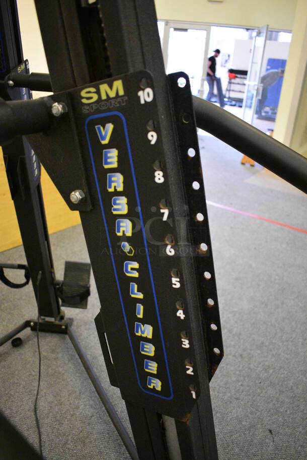 SM Sport Black Metal Commercial Floor Style 3 Sided Versa Climber Work Out Station. BUYER MUST REMOVE. 64x64x96. (lobby) - Image 5 of 10