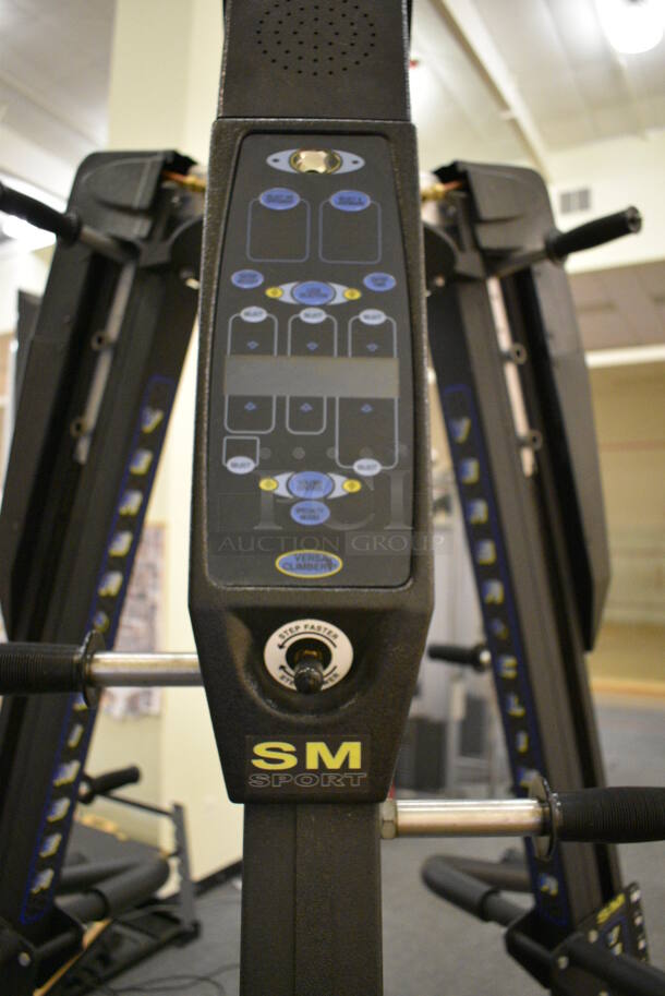 SM Sport Black Metal Commercial Floor Style 3 Sided Versa Climber Work Out Station. BUYER MUST REMOVE. 64x64x96. (lobby) - Image 9 of 10