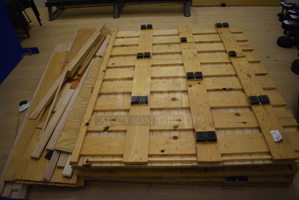 ALL ONE MONEY! Lot of Wooden Floor Planks! BUYER MUST REMOVE. (behind squash court - left)