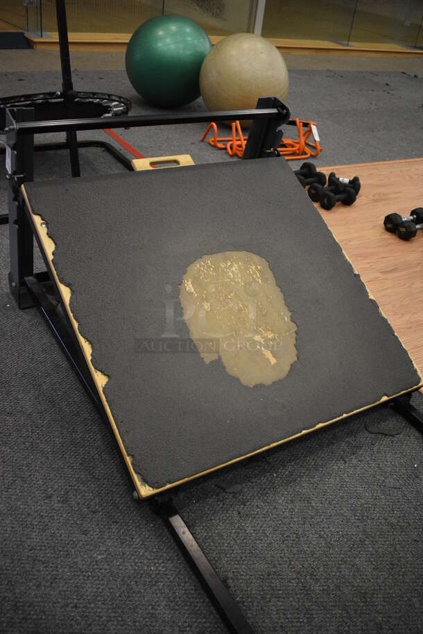 2 Adjustable Height Lateral Side Step Horizontal Plyometrics Boards on Stand. 112x36x26. (lobby) - Image 4 of 5