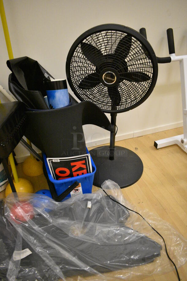 ALL ONE MONEY! Lot of Various Items Including Black Fan! BUYER MUST REMOVE. (behind squash court - right) - Image 4 of 4