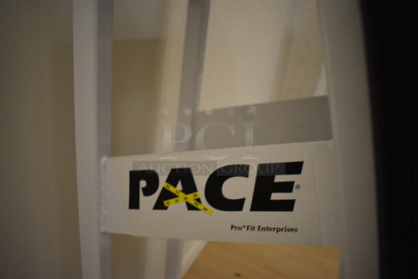 Pace White Metal Adductor Machine. BUYER MUST REMOVE. 30x50x48. (behind squash court - right) - Image 5 of 5