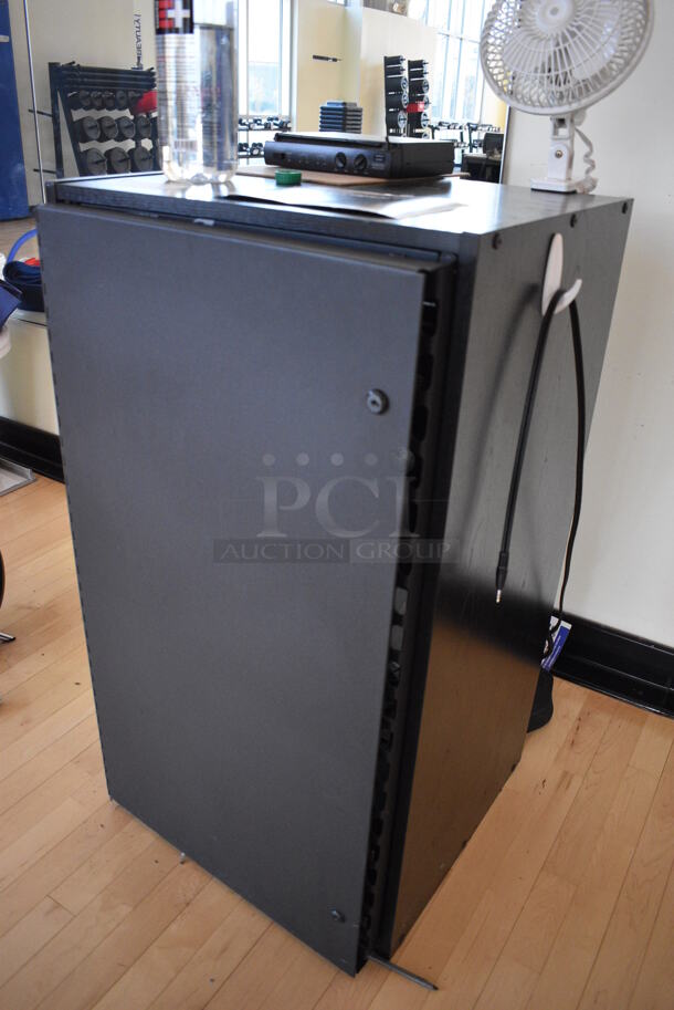 ALL ONE MONEY! Lot of Black Metal AV Cabinet w/ Middle Atlantic Power Amp, AVSG Rack, Rane RPM Multiprocessor, Crown Rack, Tascam CD-200BT, 2 Crown CTs 2000 Racks. BUYER MUST REMOVE. 20.5x19x36.5. (aerobic room)  - Image 3 of 9