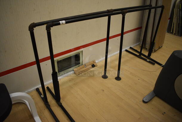 2 Metal Ballet Barre Arches. 77x29x40. (behind squash court - right)