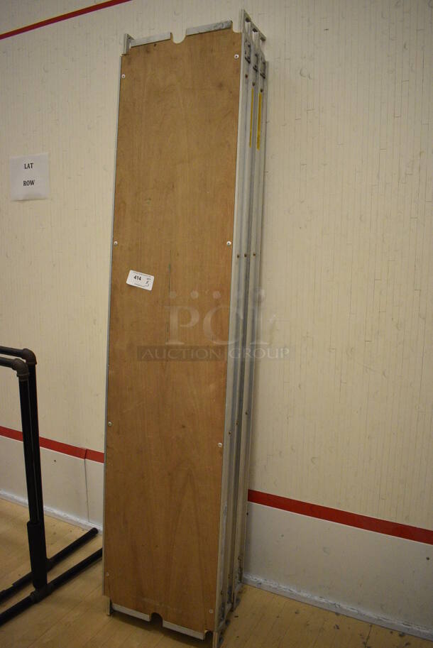 3 Wooden Planks w/ Metal Edges. 87x19x3.5. 3 Times Your Bid! (behind squash court - right) - Image 1 of 4