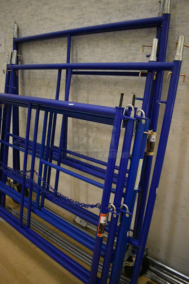 ALL ONE MONEY! Lot of Various Blue Metal Scaffolding Pieces! (behind squash court - right) - Image 3 of 4