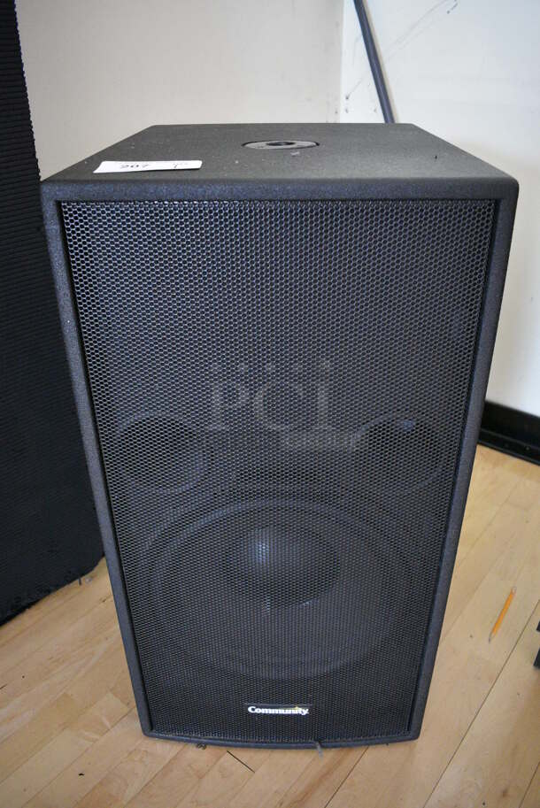 Community Model TD215S Speaker. 17x22x34. (aerobic room)