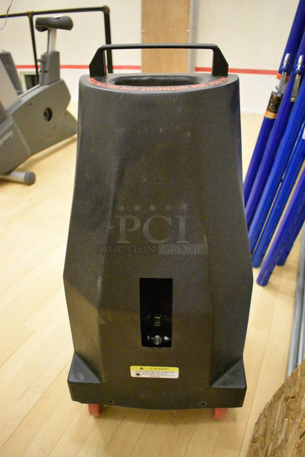 Squash Cannon Black and Red Poly Ball Thrower on Commercial Casters. 16x24x33. (behind squash court - right) - Image 5 of 5