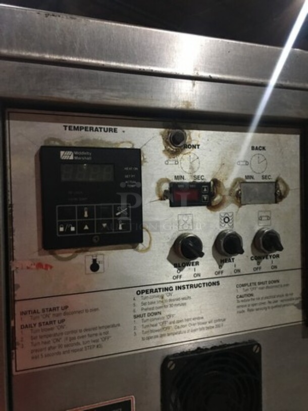 Middleby Marshall Commercial Natural Gas Powered Double Deck Conveyor Pizza Oven! All Stainless Steel! Model PS570G Serial 853650705! 2 X Your Bid! Makes One Unit! - Image 10 of 12