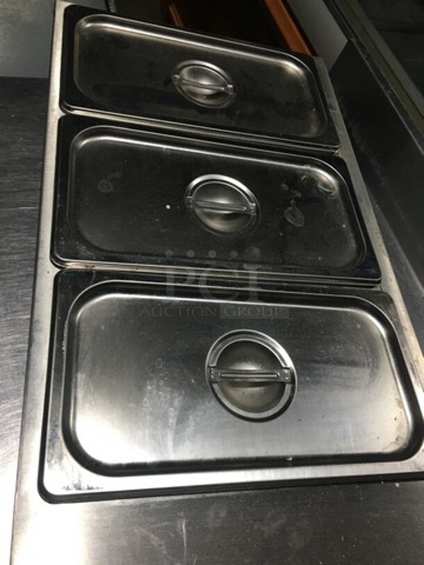 All Stainless Steel Countertop Food Warmer! With Drop In Pans & Lids! Model C2002! 110V! - Image 5 of 9