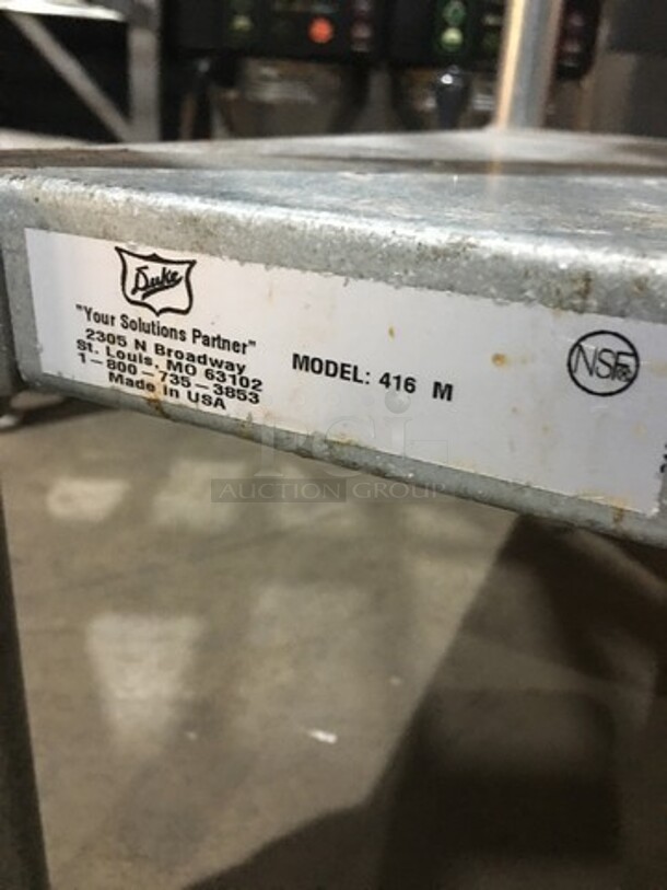 Duke Commercial Work/Prep Table! With Underneath Storage Space! All Stainless Steel! Model 416M! On Legs! - Image 8 of 8