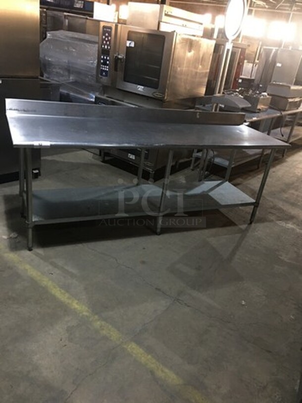 Duke Commercial Work/Prep Table! With Underneath Storage Space! With Backsplash! All Stainless Steel! Model 4165RM! On Legs! - Image 1 of 8