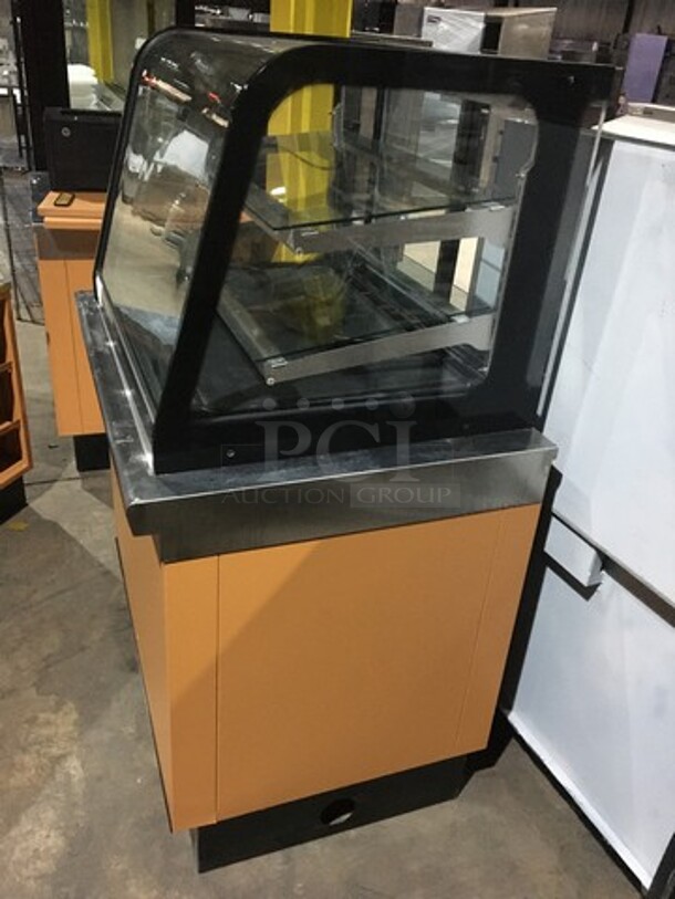Federal Commercial Countertop Refrigerated Food Display Showcase! With Back Access Doors! On Serving/Prep Cabinet! With 2 Doors Underneath Storage Space!  - Image 2 of 9