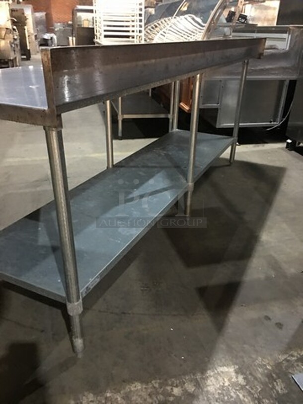 Duke Commercial Work/Prep Table! With Underneath Storage Space! With Backsplash! All Stainless Steel! Model 4165RM! On Legs! - Image 4 of 8
