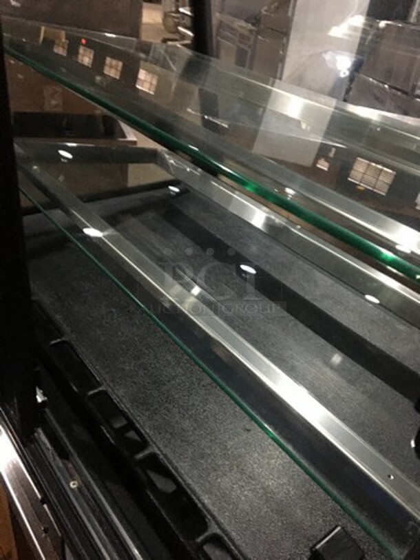 Federal Commercial Countertop Refrigerated Food Display Showcase! With Back Access Doors! On Serving/Prep Cabinet! With 2 Doors Underneath Storage Space!  - Image 6 of 9