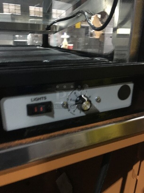 Federal Commercial Countertop Refrigerated Food Display Showcase! With Back Access Doors! On Serving/Prep Cabinet! With 2 Doors Underneath Storage Space!  - Image 7 of 9