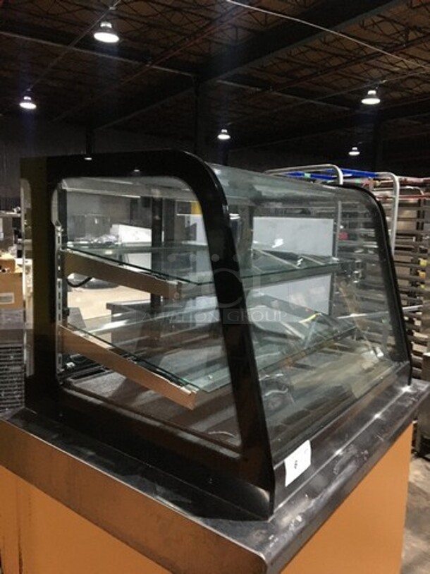 Federal Commercial Countertop Refrigerated Food Display Showcase! With Back Access Doors! On Serving/Prep Cabinet! With 2 Doors Underneath Storage Space!  - Image 8 of 9