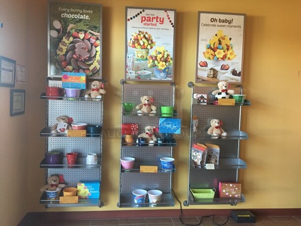 Metal Wall Mount 4 Shelf Display Rack! - Image 6 of 6