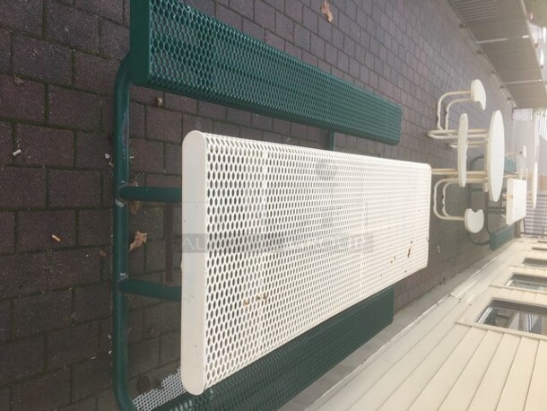 Outdoor Metal Booth Set Up! With Seats On Both Sides! - Image 3 of 3