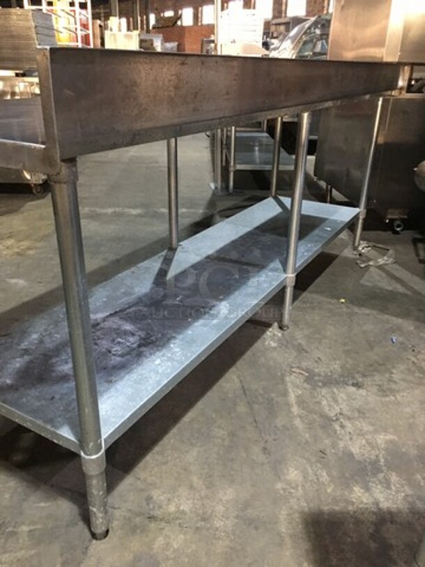 Duke Commercial Work/Prep Table! With Underneath Storage Space! With Backsplash! All Stainless Steel! Model 4165RM! On Legs! - Image 4 of 8